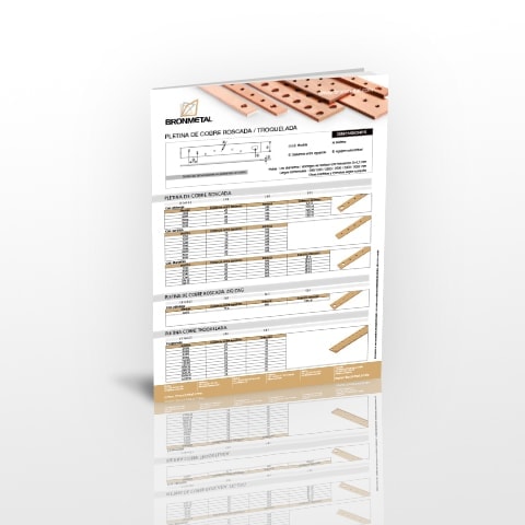 Información técnica de Pletina de Cobre Roscada